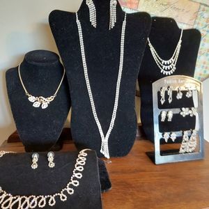 Collection of 40s and 50s rhinestone jewelry